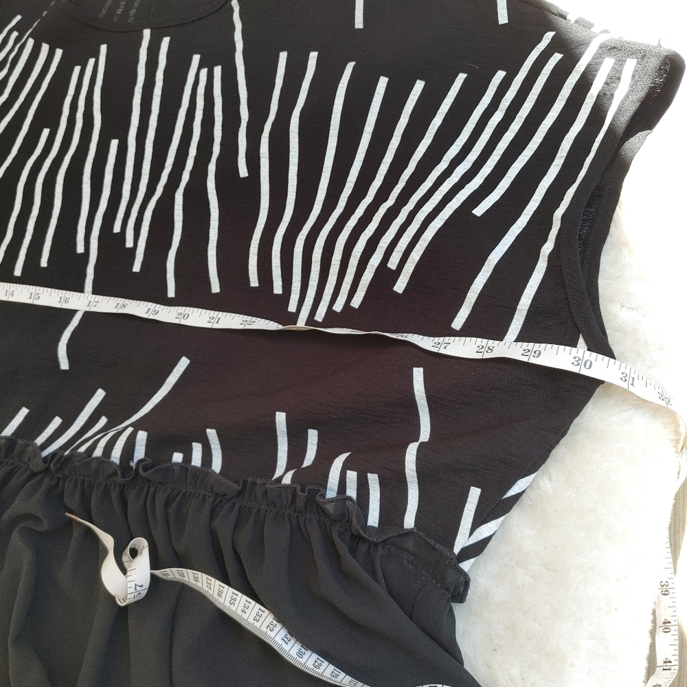 Vivian Shyu Boxy Striped Ruffle Top Size M - Picture 12 of 13